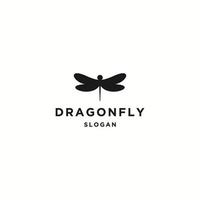 Dragonfly logo icon flat design template vector