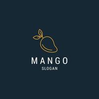 plantilla de diseño plano de icono de logotipo de mango vector