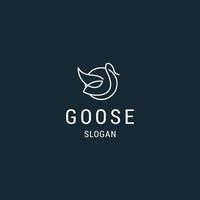 Goose logo icon flat design template vector