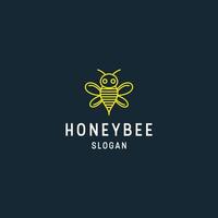 plantilla de diseño de icono de logotipo de abeja de miel vector