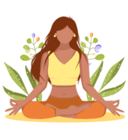chica haciendo yoga y meditando yoga amor libertad felicidad salud