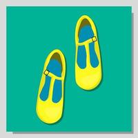 Shoes isolated. Fashionable shoes illustration. Children sandals vector