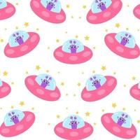 Cute monster cartoon character pattern suitable for wallpaper vector