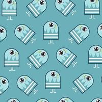 Cute monster cartoon character pattern suitable for wallpaper vector