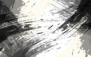 Abstract paintbrush grey grunge texture black and white background vector