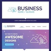 Beautiful Business Concept Brand Name mountain vector