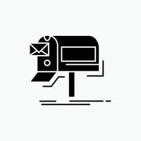 campaigns. email. marketing. newsletter. mail Glyph Icon. Vector isolated illustration