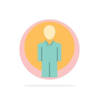 ID de usuario imagen de inicio de sesión icono de color plano de fondo de círculo abstracto vector
