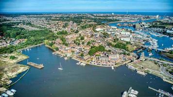 Oulton broads in Norfolk aerial view photo