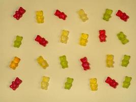 Background from gummy bears. Sweets and candies. photo