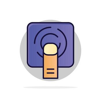 Finger Touch Finger Touch Screen Abstract Circle Background Flat color Icon vector