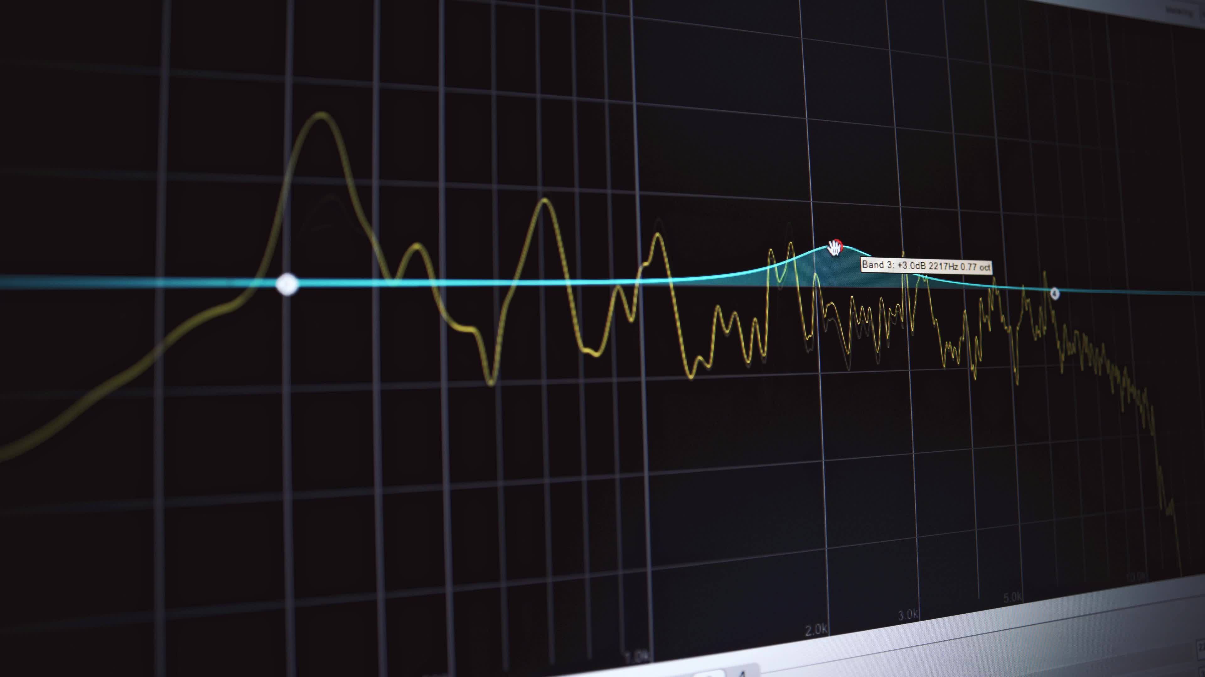 Using software equalizer on computer 13262912 Stock Video at Vecteezy