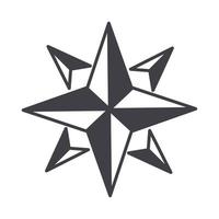 compass rose navigation cartography equipment line design icon vector