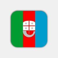 Liguria Flag. Region of Italy. Vector illustration.