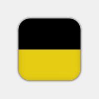 Baden Wurttemberg flag, state of Germany. Vector illustration.