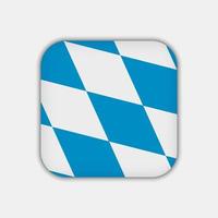 Bavaria flag, state of Germany. Vector illustration.