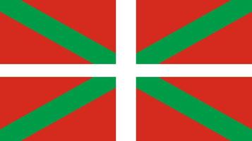 Basque Country flag, autonomous community of Spain. Vector illustration.