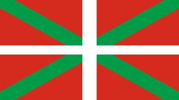 Basque Country flag, autonomous community of Spain. Vector illustration.