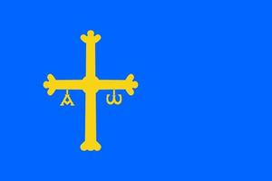 Asturias flag, autonomous community of Spain. Vector illustration.
