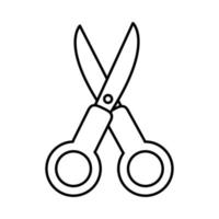 open scissors equipment tool line style icon vector