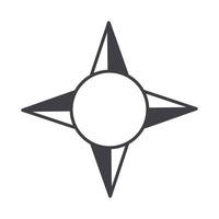 compass rose navigation cartography equipment line design icon vector
