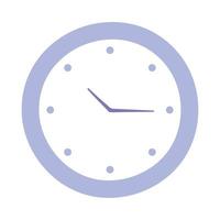 round clock time isolated design icon vector