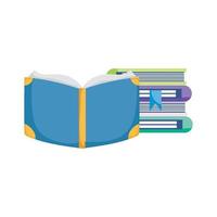 school books encyclopedia knowledge isolated icon design white background vector