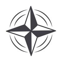 compass rose navigation cartography equipment line design icon vector