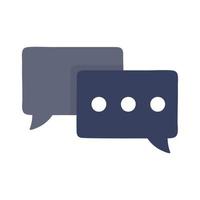 speech bubble message chat isolated design icon white background vector