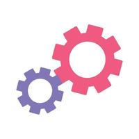 gears cogwheel work mechanic isolated design icon vector