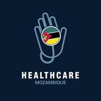 Health care logo with country flag design vector