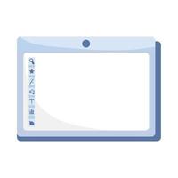tablet computer design web page isolated icon design white background vector
