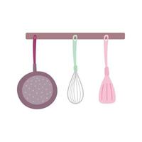 hanging cutlery kitchen isolated design icon white background vector