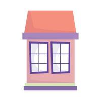 house home architecture residential isolated icon design white background vector