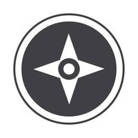 compass rose navigation cartography gps equipment line design icon vector