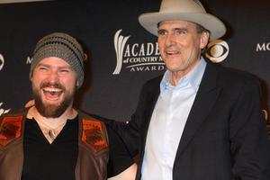 LAS VEGAS - APR 3 - Zac Brown and James Taylor in the Press Room at the Academy of Country Music Awards 2011 at MGM Grand Garden Arena on April 3, 2010 in Las Vegas, NV photo