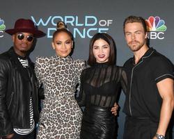 LOS ANGELES - MAY 1 Ne-Yo, Jennifer Lopez, Jenna Dewan, Derek Hough at the World of Dance FYC Event at Saban Center, TV Academy on May 1, 2018 in North Hollywood, CA photo