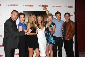 LOS ANGELES - MAR 27 - Sean Carrigan, Camryn Grimes, Melissa Ordway, Hunter King, Kelli Goss, Lachlan Buchanan, Robert Adamson at the A Girl Like Her Screening at the ArcLight Hollywood Theaters on March 27, 2015 in Los Angeles, CA photo