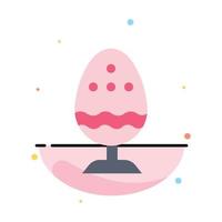 Boiled Boiled Egg Easter Egg Food Abstract Flat Color Icon Template vector