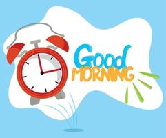 good morning alarm clock vector