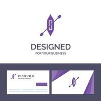 Creative Business Card and Logo template Boat Canoe Kayak Ship Vector Illustration