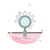 seo search optimization process setting Flat Color Icon Vector