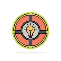 Bulb Pie Chat Light Idea Abstract Circle Background Flat color Icon vector