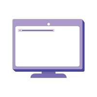 computadora monitor pantalla sitio web aislado icono diseño blanco fondo vector