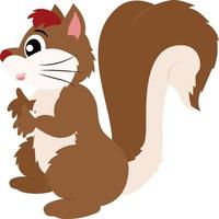 Cartoon cute squirrel. Vector illustration of squirrel