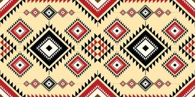 Ethnic geometric abstract seamless pattern. Native American Navajo, Aztec, mexican style designed for background, wallpaper, print, wrapping, sarong, tile. vector illustration. Embroidery tribal style