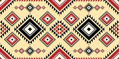 Ethnic geometric abstract seamless pattern. Native American Navajo, Aztec, mexican style designed for background, wallpaper, print, wrapping, sarong, tile. vector illustration. Embroidery tribal style