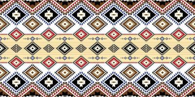 Colorful geometric ethnic pattern. Oriental, western, aztec, tribal traditional. seamless pattern. fabric, tile, background, carpet, wallpaper, clothing, sarong,wrapping, Batik, fabric,Vector pattern. vector