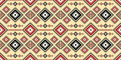 Ethnic geometric abstract seamless pattern. Native American Navajo, Aztec, mexican style designed for background, wallpaper, print, wrapping, sarong, tile. vector illustration. Embroidery tribal style