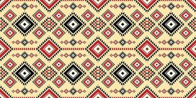 Ethnic geometric abstract seamless pattern. Native American Navajo, Aztec, mexican style designed for background, wallpaper, print, wrapping, sarong, tile. vector illustration. Embroidery tribal style